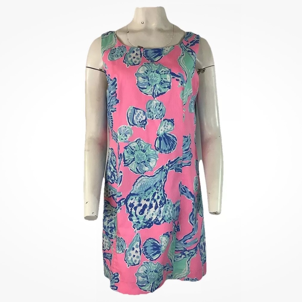 Lilly Pulitzer Cathy Pink Pout Barefoot Princess - Sea Shell & Floral Dress